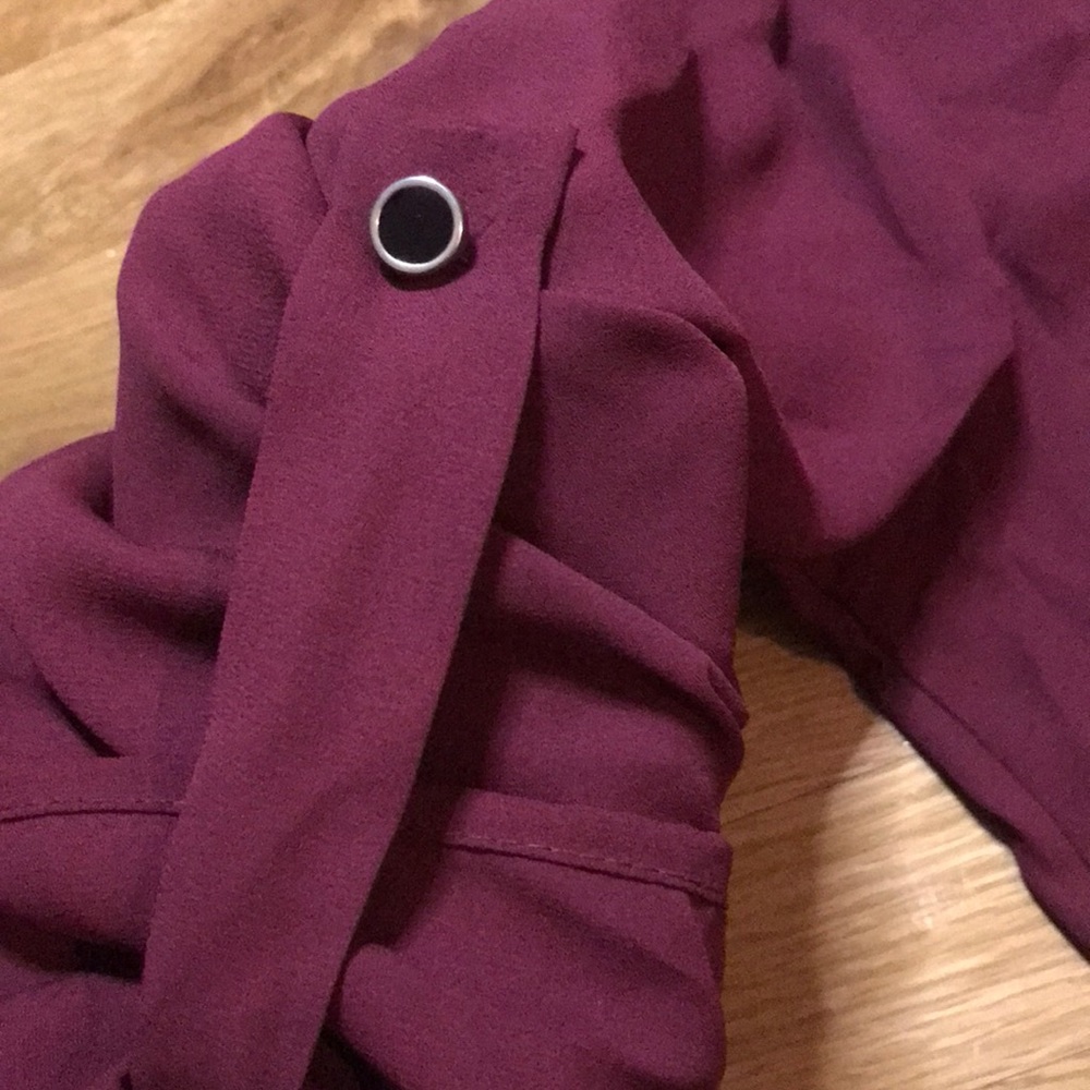 BURGUNDY SLIP DRESS - Picture 2 of 4
